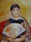 Pierre-Auguste Renoir Femme a leventail Sweden oil painting artist